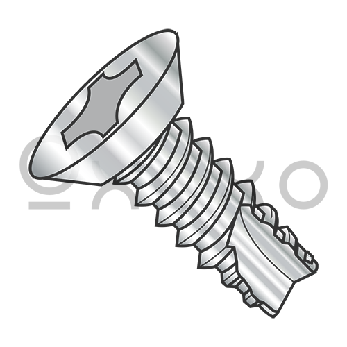 4-24X1/4 Phillips Flat Undercut Thread Cutting Screw Type 25 Fully Threaded 18 8 Stainles