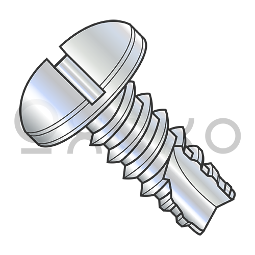 2-32X1/4 Slotted Pan Thread Cutting Screw Type 25 Fully Threaded Zinc