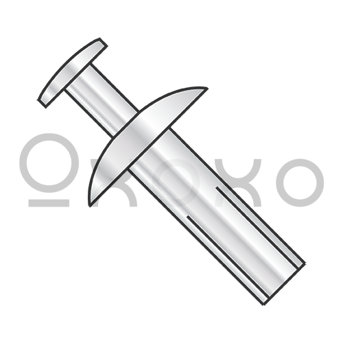 3/16X1/8 Tamper Proof Brazier Head Aluminum Rivet