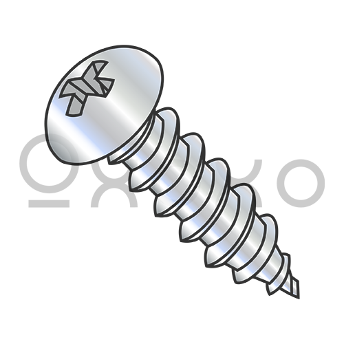 2-32X1/4 Phillips Round Self Tapping Screw Type AB Fully Threaded Zinc And Bake