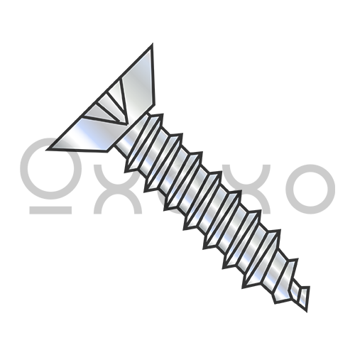 2-32X3/16 Phillips Flat Undercut Self Tapping Screw Type A B Fully Threaded Zinc And Bake