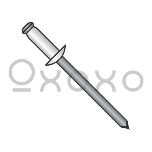 1/8X.06-.12 Aluminum Rivet with Aluminum Mandrel, Rivet Body Black Anodized