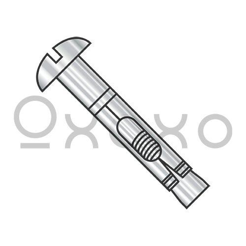 1/4X2 Round Head Sleeve Anchor 18-8 Stainless Steel