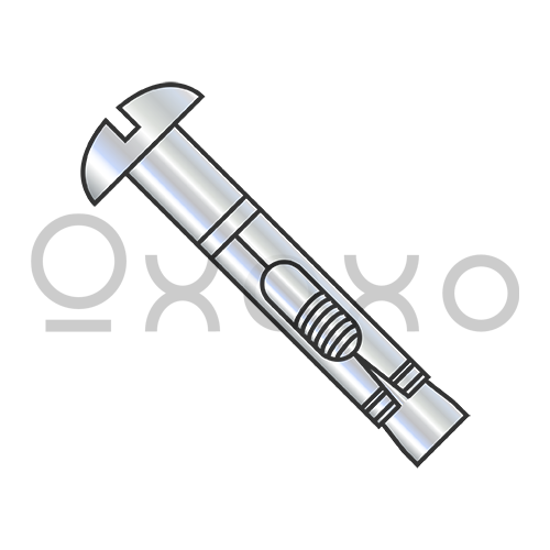 1/4X2 Round Head Sleeve Anchor Zinc