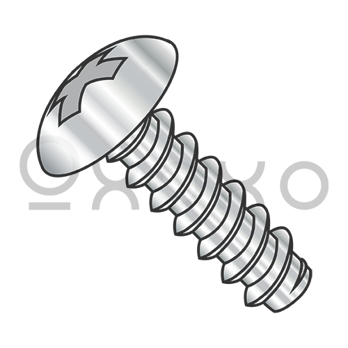 6-20X1/4 Phillips Truss Self Tapping Screw Type B Fully Thread 18 8 Stainless Steel