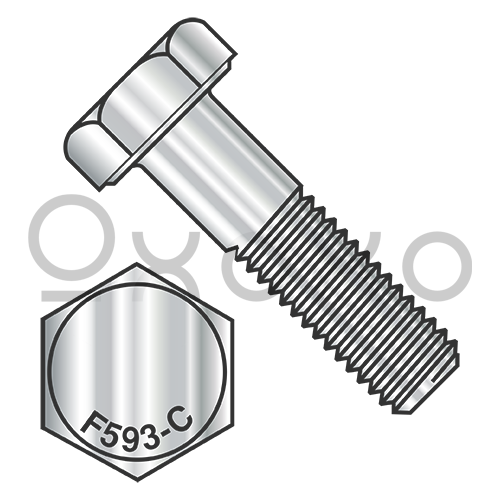 1-8X7 Hex Cap Screw 18-8 Stainless Steel
