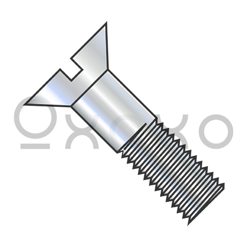 5/8-11X2 Slotted Flat Cap Screw Zinc