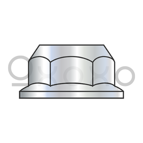M10-1.5 Din 6923 Metric Class 8 Hex Flange Nut Non Serrated Zinc ROHS