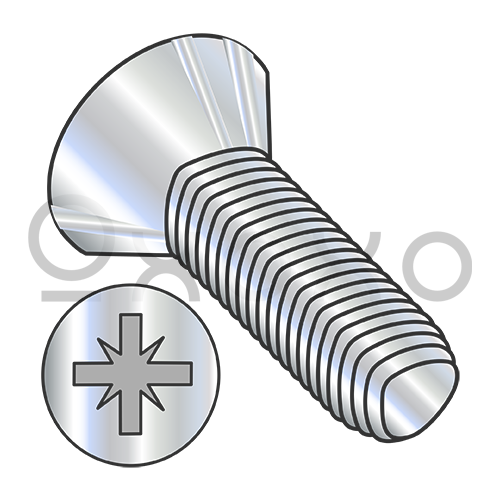 M2.5-0.45X10 Din 7500 M Metric Type Z Flat Thread Rolling Screw Zinc Bake Wax