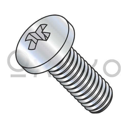M1.6-0.35X10 Din 7985 A Metric Phillips Pan Machine Screw Full Thread Class 4.8 Zinc