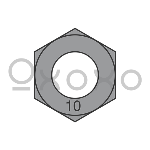 M10-1.50 Din 934 Metric Class 10 Hex Nuts Plain