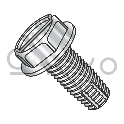 4-40X3/8 Slotted Indented Hex Washer Thread Cutting Screw Type F Fully Thread 18-8 Stain