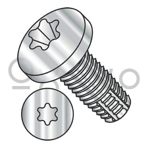 10-24X1/2 Six Lobe Pan Thread Cutting Screw Type F Fully Threaded 410 Stainless Steel
