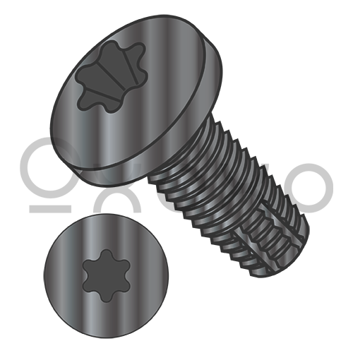 5/16-18X5 Six Lobe Pan Floor Board Screw Type F 3" Thread Black Phosphate