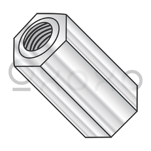 4-40X1/4 One Quarter Hex Female Standoff Brass Nickel