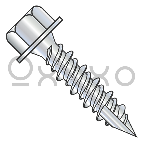 10-14X1 Unslt HI-Hexwasher shoulder Pole Grip HI-LO Type 17 Full Thrd 1,000hr Salt Spray
