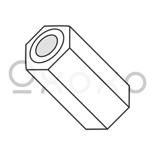 .091X1/4 Three Sixteenths Hex Spacer Nylon