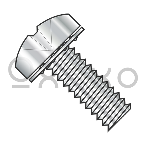 2-56X3/16 Phillips Pan Internal Sems Machine Screw Fully Threaded 18-8 Stainless Steel