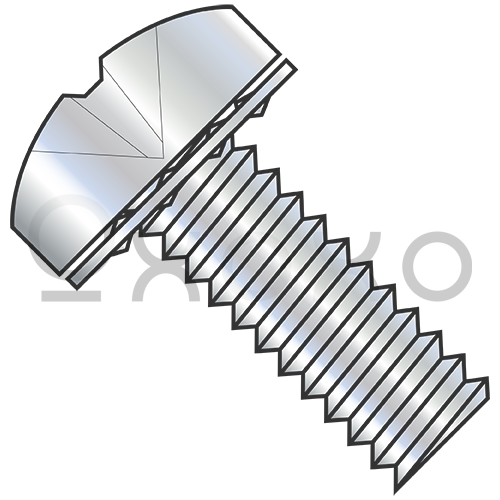 2-56X1/8 Phillips Pan Internal Sems Machine Screw Fully Threaded Zinc
