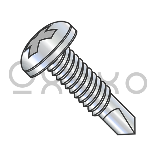 10-24X1/2 Phillips Pan Full Thread Self Drilling Screw Zinc And Bake