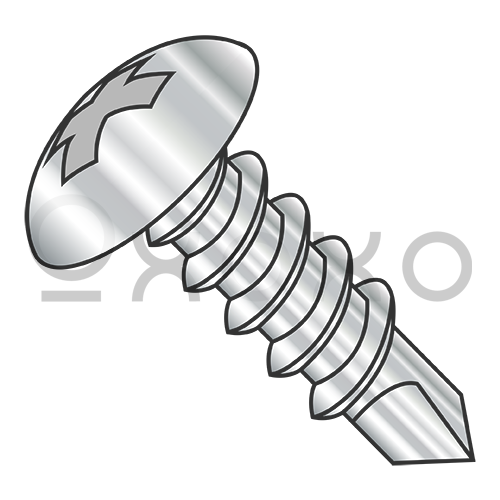 10-16X3/4 Phillips Truss Full Thread Self Drilling Screw 18-8 Stainless Steel