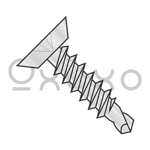 6-20X1/2 Phil Flat Undercut Full Thread Self Drill Screw Zinc Bake 1,000 hours Salt Spray
