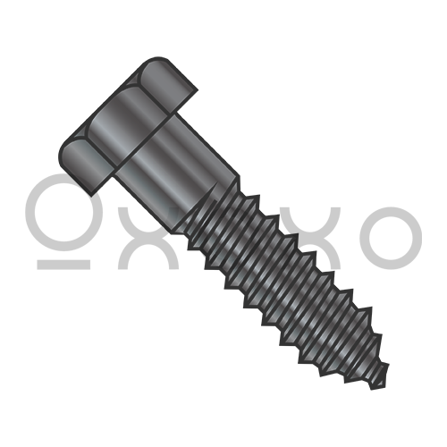 1/4X1 Hex Lag Screw Gimlet Point Black Oxide