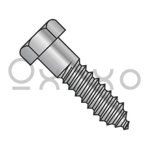 1/4X1 Hex Lag Screw Galvanized Gimlet Point