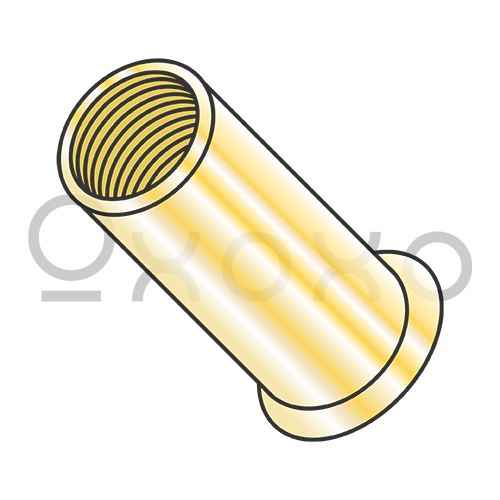 6-32-.080 Small Head Rivet Nut Steel Zinc Yellow Dichromate NON-RIBBED