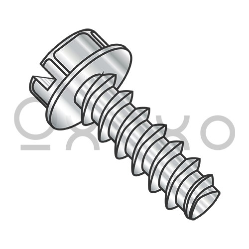 6-19X1/2 Slotted Ind Hex Washer Plastite Alternate 48-2 Full Thrd 18-8 S/S Passivate& Wax