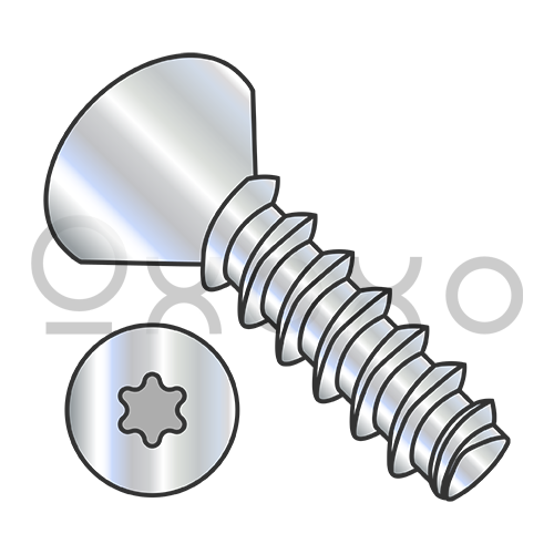 2-28X1/4 6 Lobe Flat Plastite Alternative 48-2 Fully Threaded Zinc Bake & Wax