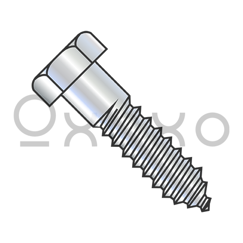 1/4X1 Hex Lag Screw Zinc Gimlet Point