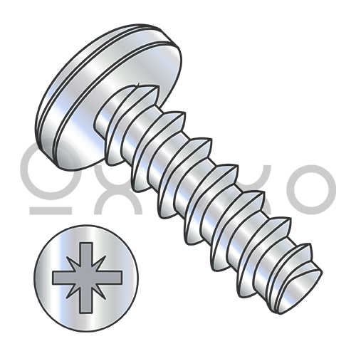 M2.2-1.0X10 Metric Pozi Pan Plastite/Fix Alternative 45 Degree Full Thread Zinc Bake Wax