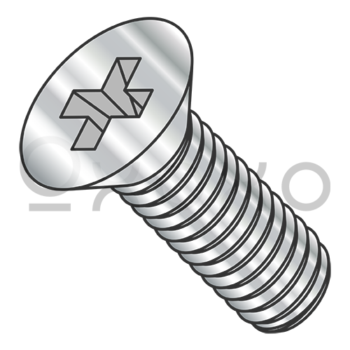 M4-0.7X10 Din 965 Metric Phillips Flat Machine Screw Full Thread A4 Stainless Steel