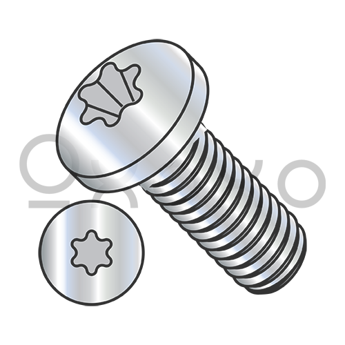 M3-0.5X10 Din 7985 Metric 6 Lobe Pan Head Machine Screw Full Thread Zinc Rohs