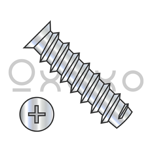 M6.3X10 Metric Phil Flat 7.0-7.3HD OD European Drawer Slide Screw Full Thread Zinc