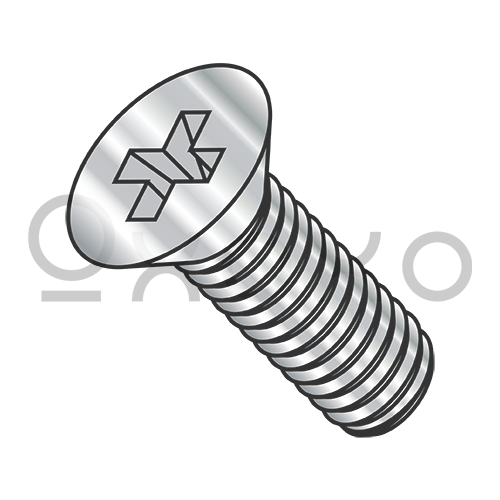 0-80X3/16 Phillips Flat Machine Screw Fully Threaded 18-8 Stainless Steel