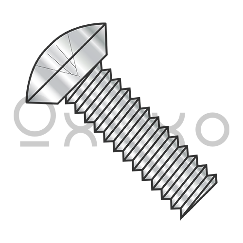 4-40X3/16 Phillips Oval Undercut Machine Screw Fully Threaded 18 8 Stainless Steel