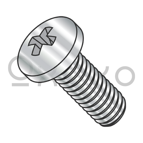 0-80X1/8 Phillips Pan Machine Screw Fully Threaded 18-8 Stainless Steel