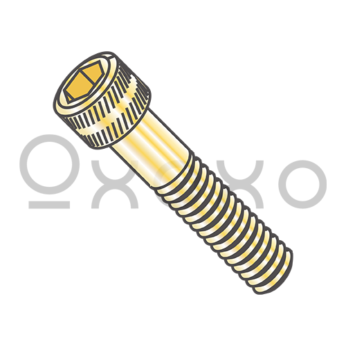 3/8-16X1 1/4 MS16997, Military Socket Head Cap Screw Cadmium Yellow DFAR