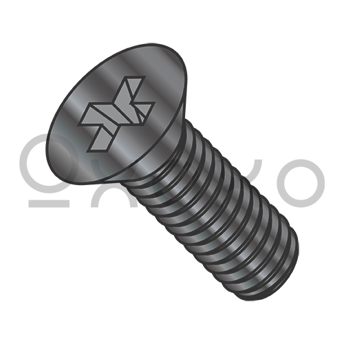 0-80X1/8 MS51960, NASM51960 Phil Flat Machine Screw Fine F/T 300 Series S/S DFAR Black Ox