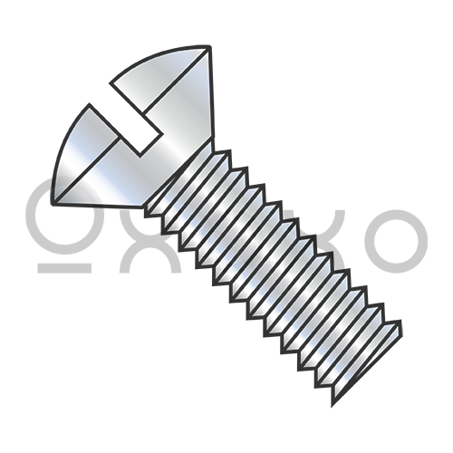4-40X1/4 Slotted Oval Machine Screw Fully Threaded Zinc