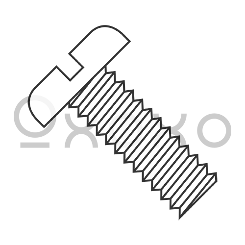 1-64X1/4 Slotted Pan Machine Screw Fully Threaded Nylon