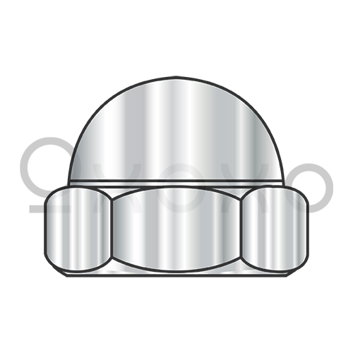 4-40 Low Crown Hex Cap Nut 18 8 Stainless Steel