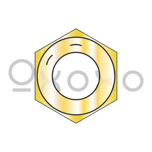 1-8 Coarse Thread Hex Nut Grade 8 Domestic Zinc Yellow DFAR