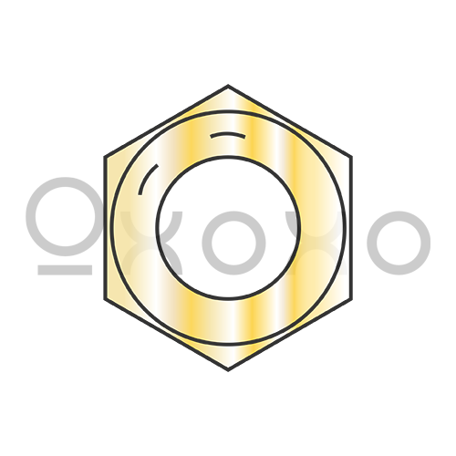1-14 Fine Thread Hex Nut Grade 8 Domestic Zinc Yellow DFAR