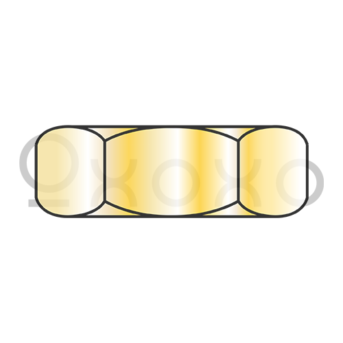 4-40X3/16X1/16 Small Pattern Hex Machine Screw Nut Zinc Yellow