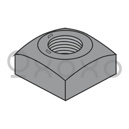 1/4-20 Regular Square Nut Grade 5 Plain