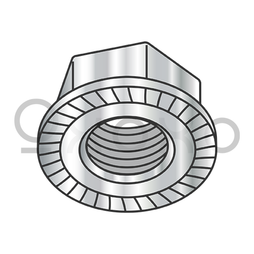8-32 Serrated Flange Hex Lock Nuts 316 Stainless Steel