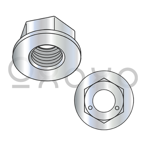 1/4-20 Non-Serrated Hex Flange Nut Grade 5 Zinc